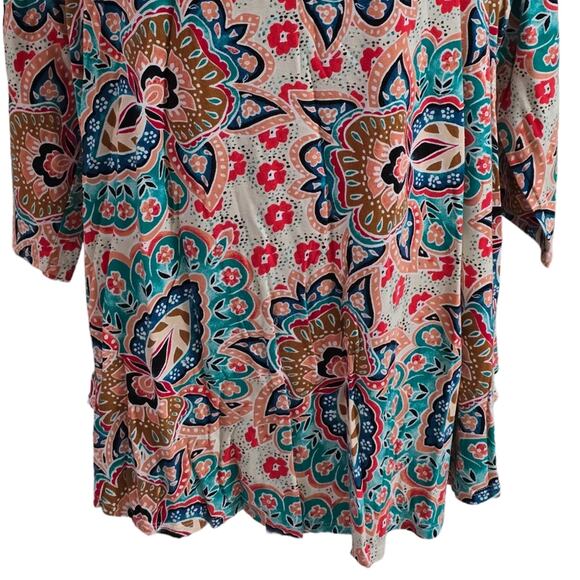 Chico's Multicolor Floral and Paisley Super Soft Stretch Tunic Size 3 XL - Picture 4 of 7